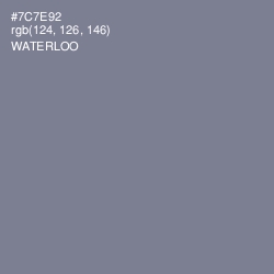#7C7E92 - Waterloo  Color Image